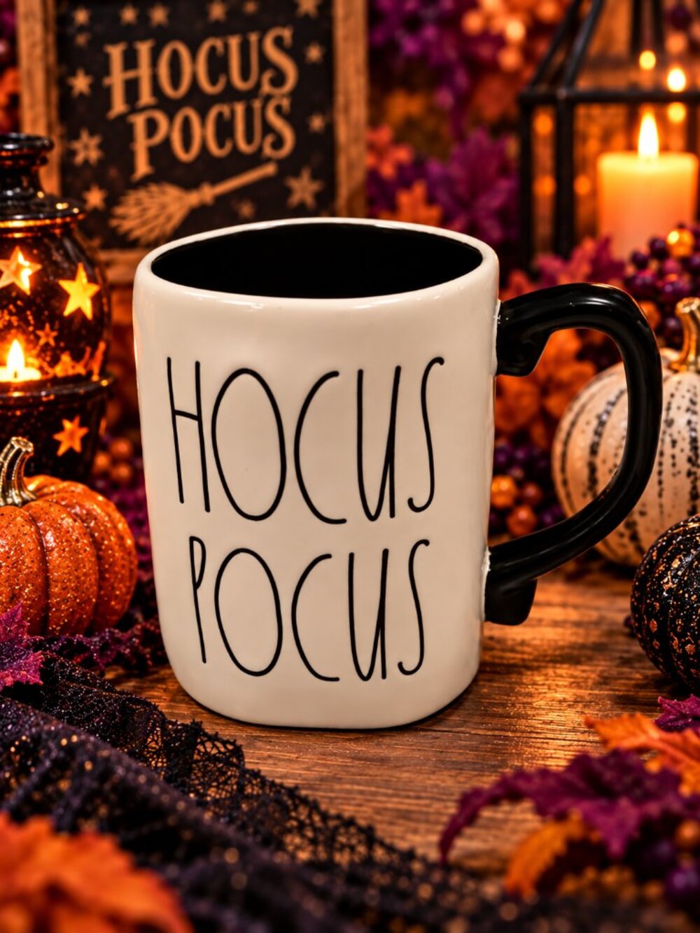 RAE DUNN Hocus Pocus Halloween Collection Mug Witch Decor by Artisan Magenta NEW